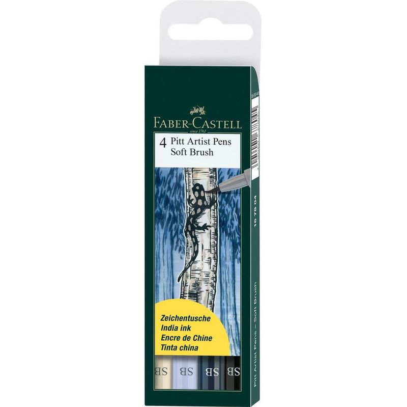 Faber Castell Pitt Artist Soft Brush Pen Set 4