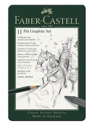 Faber-Castell Pitt Graphite Matt Pencil Set 11 Piece Tin