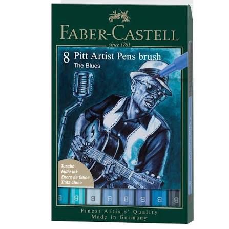 Faber Castell Pitt Artist Blue Set of 8