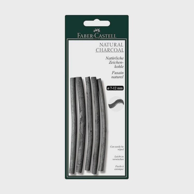 Faber-Castell Natural Charcoal Sticks 6–11 mm 6 Piece