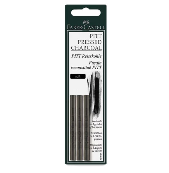 Faber-Castell Compressed Charcoal Sticks Soft 3 Piece