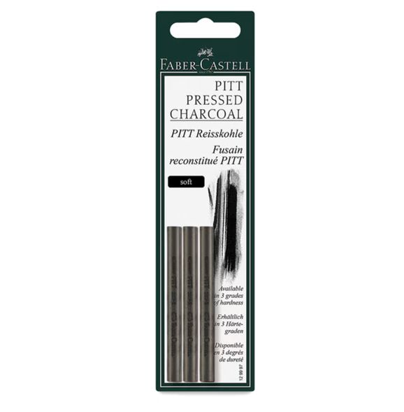 Faber-Castell Compressed Charcoal Sticks Soft 3 Piece