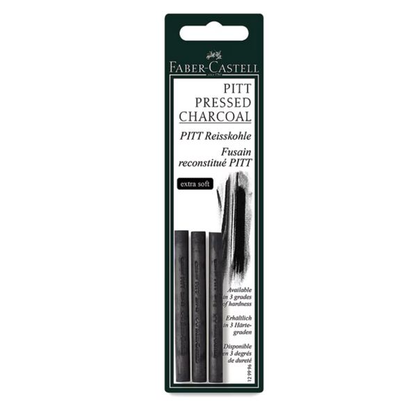 Faber-Castell Compressed Charcoal Sticks Extra Soft 3 Piece