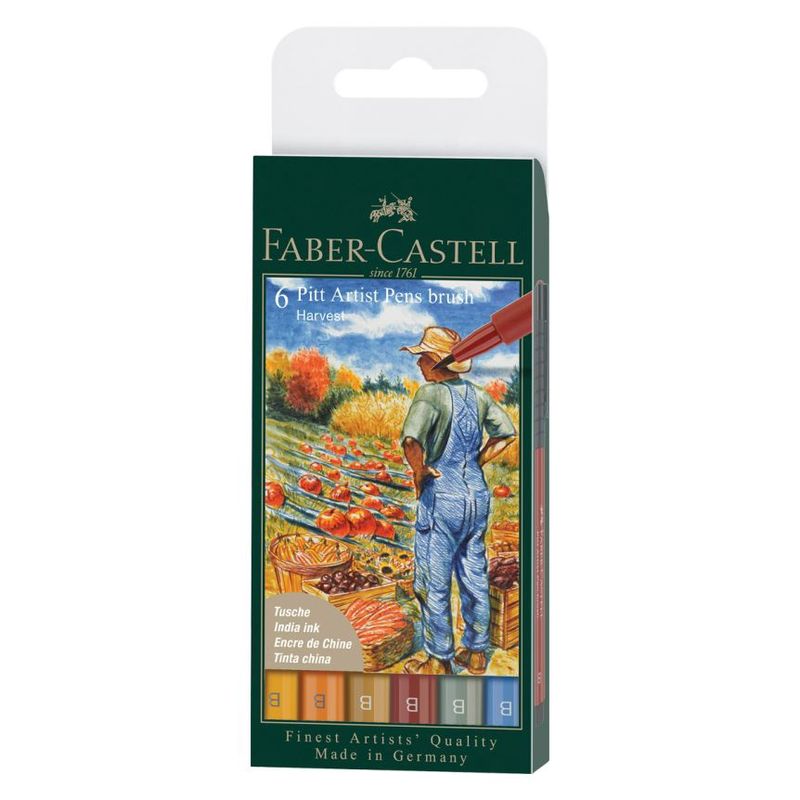 Faber Castell Pitt Artist Harvest Pen Set of 6