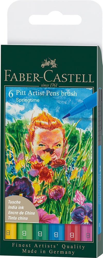 Faber Castell Pitt Artist Springtime Artist Pen Set of 6