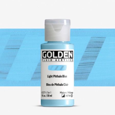 Golden Fl Light Phthalo Blue 1oz S1