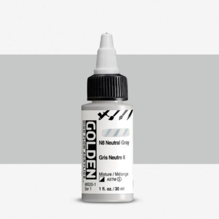 Golden Hi Flow Acrylic N8 Neutral Grey 30ml