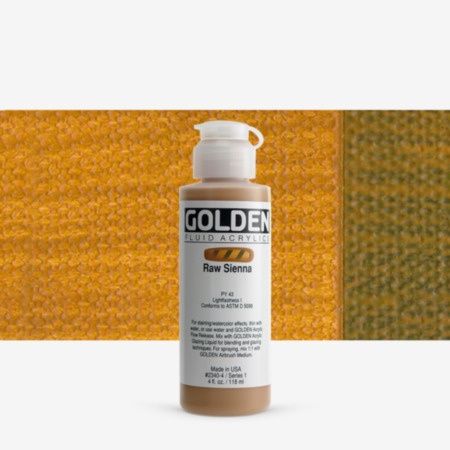 Golden Fl Raw Sienna 4oz S1