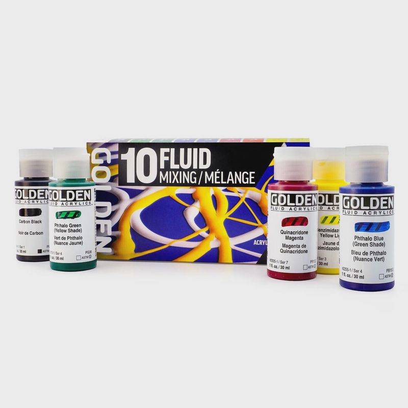 Golden Fluid 10 pc Mixing Set