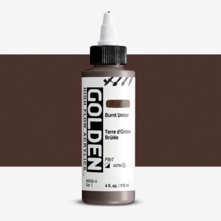 Golden Hi Fl 4 oz Burnt Umber