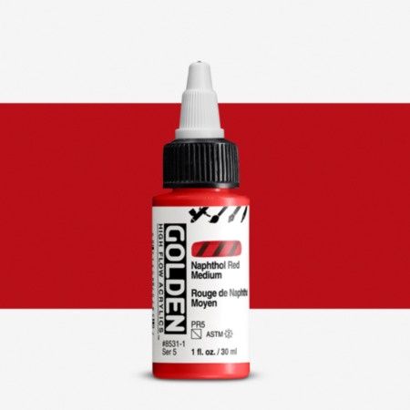 Golden Hi Flow Acrylic Naphthol Red Medium 30ml