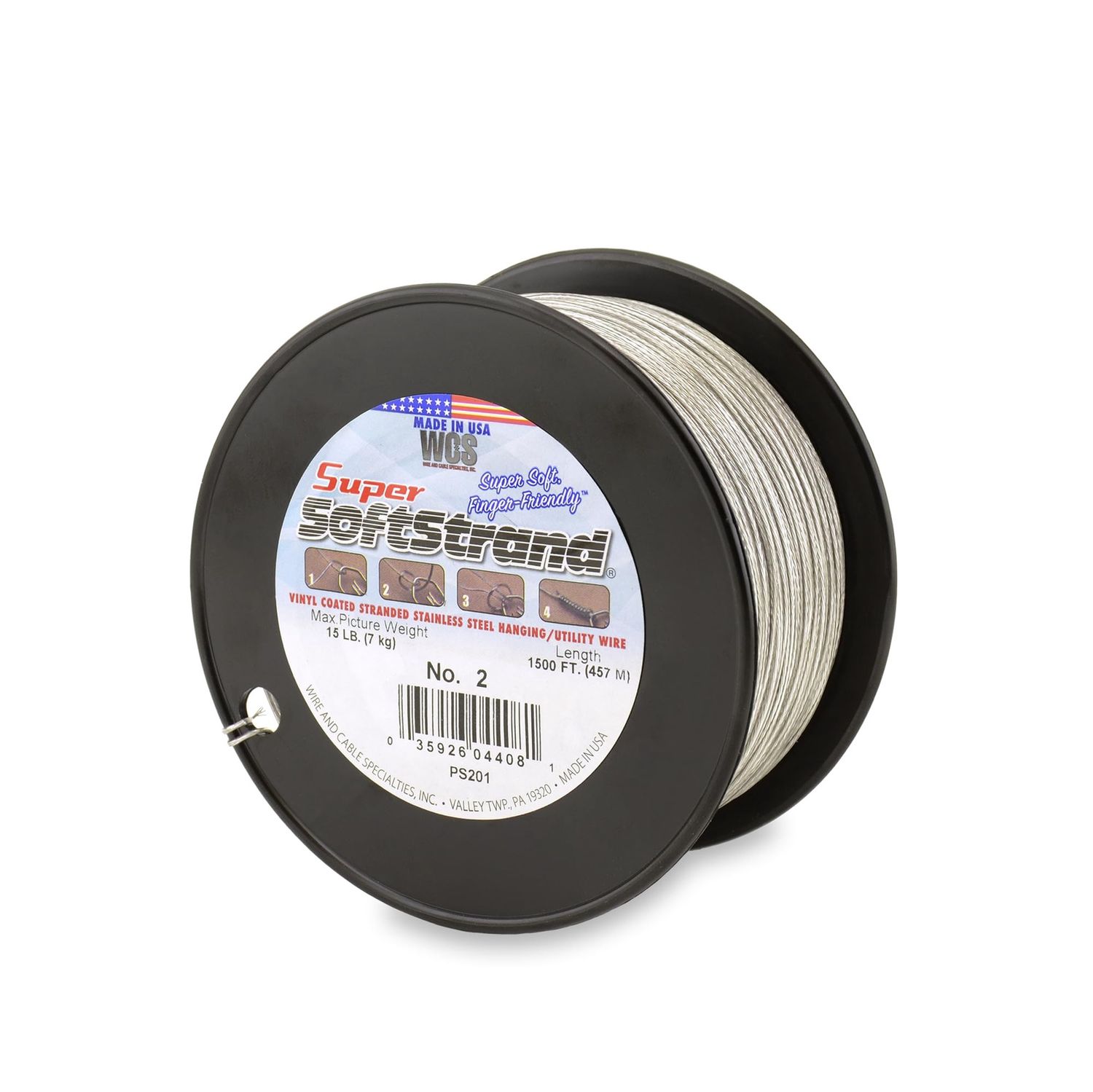 Hardware-Softstrand Wire #2 15 lb 8 ft
