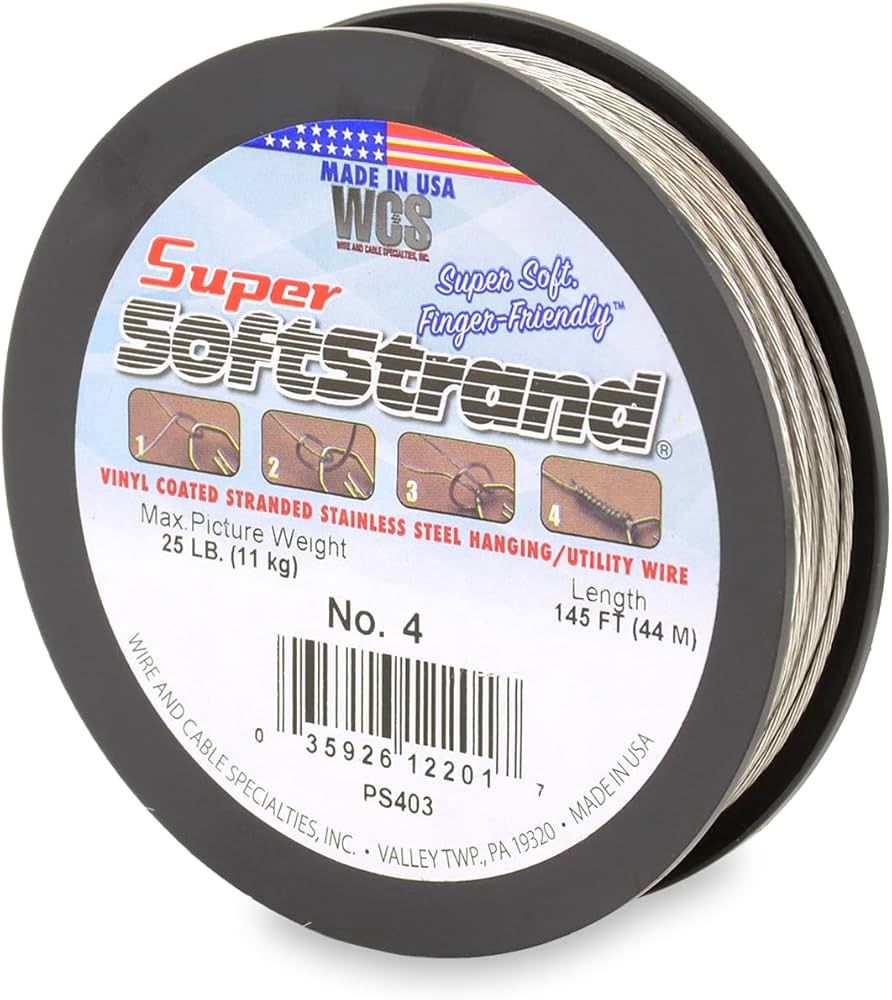 Hardware-Softstrand Wire #4 25 lb 8 ft