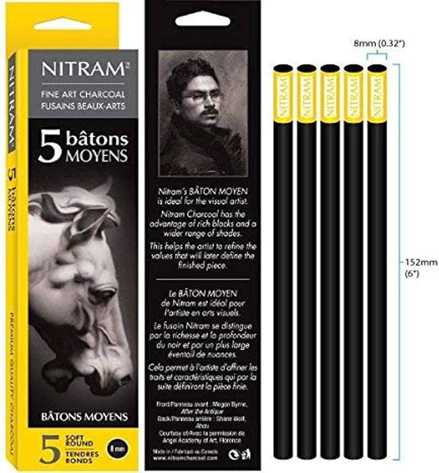Nitram Medium Sticks - Soft Rnd 8mm