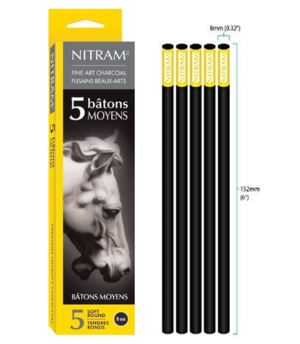 Nitram Small Sticks - Soft Rnd 6mm
