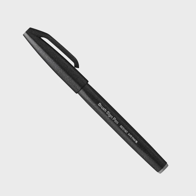 Pentel Sign Pen Brush Tip Black
