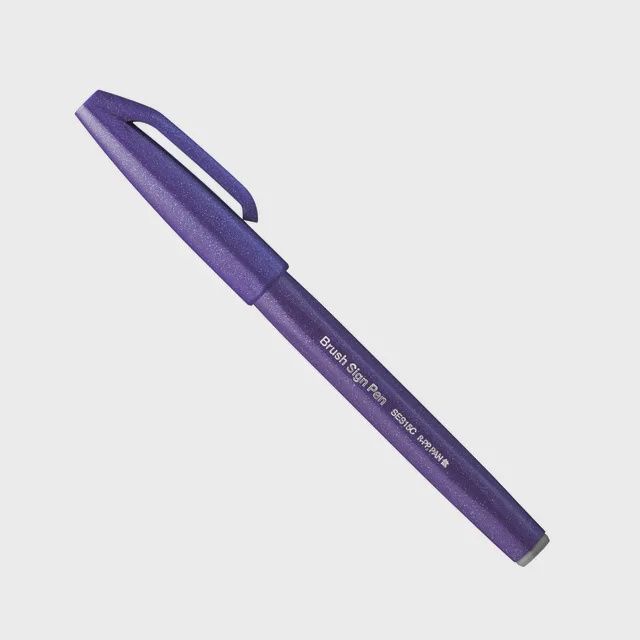 Pentel Sign Pen Brush Tip Violet