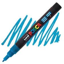 POSCA PC-3M XFine Glitter Light Blue