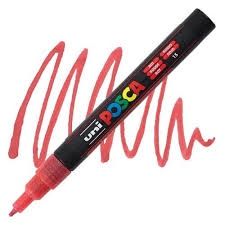 POSCA PC-3M XFine Glitter Red