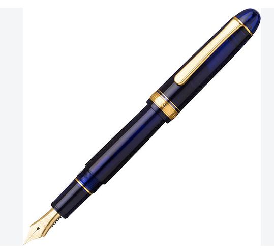 Platinum #3776 Century 14K Gold Fountain Pen – Chartres Blue