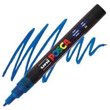 POSCA PC-3M XFine Glitter Blue