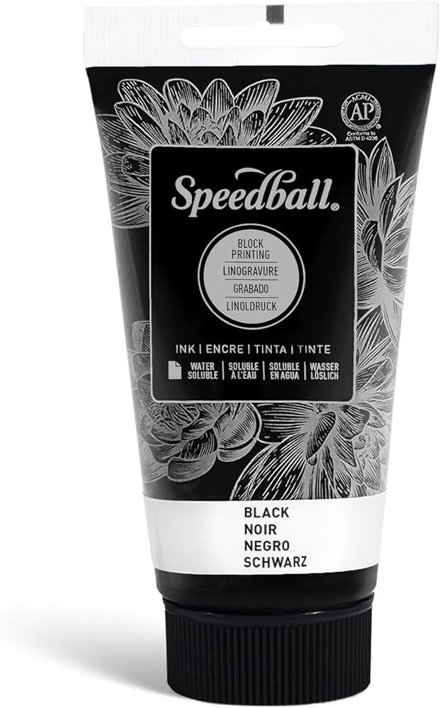 Speedball Bk Print Ink Wtr2.5 Black