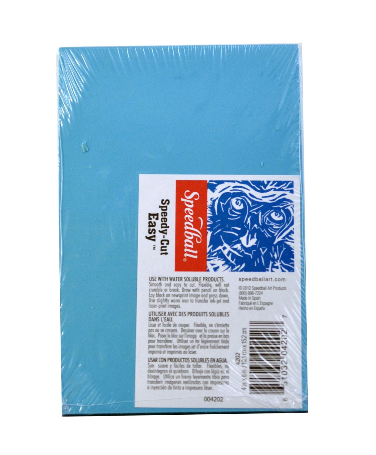 Speedball Easy Cut Block Blue 3x4