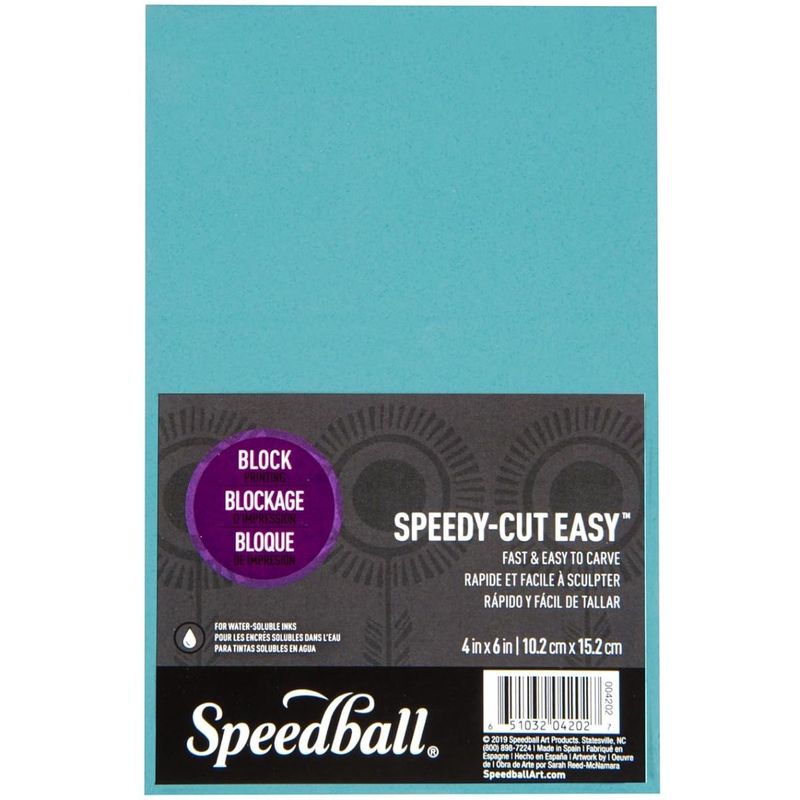 Speedball Easy Cut Block Blue 4x6