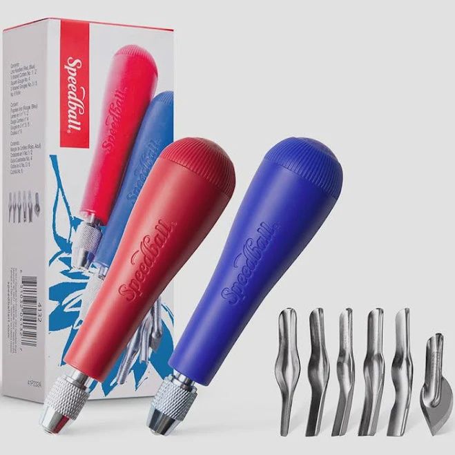 Speedball Lino Cutter Assortmant 2 handles