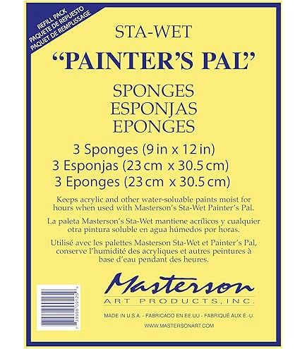 Sta Wet Painters Pal Sponge 3 pk