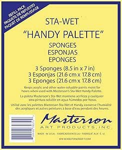 Sta Wet Handy Palette Sponge 3 PK