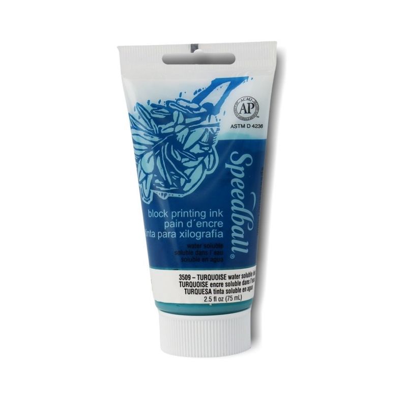 Speedball Block Ink Water Based 2.5oz Tube - Turquoise