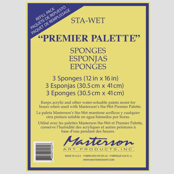 Sta Wet Premiere Sponge 12x16 3 pk