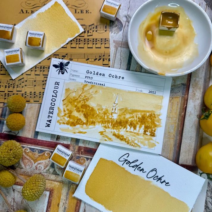 Stoneground Golden Ochre 1/2 pan