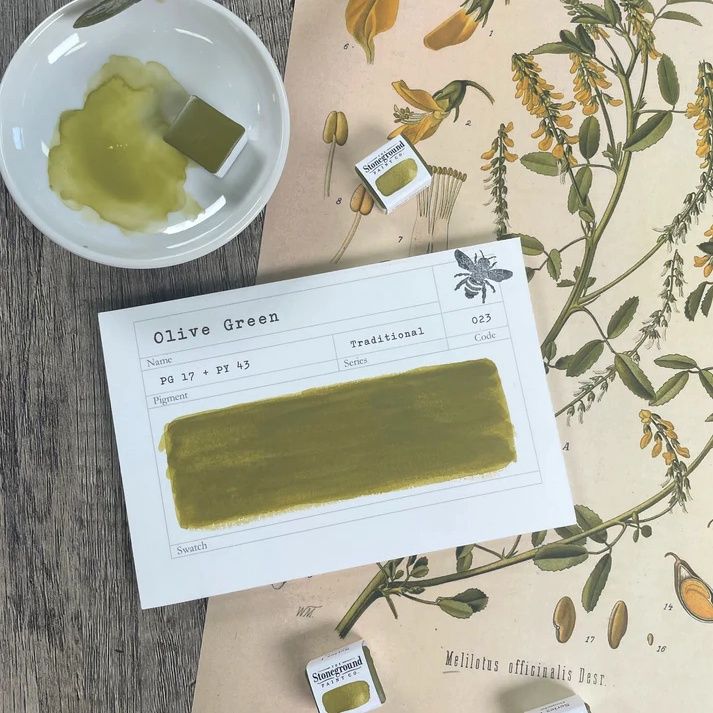 Stoneground Olive Green Gouache S1