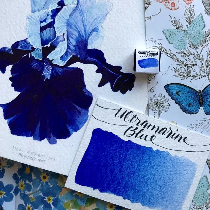 Stoneground Ultramarine Blu 1/2 pan