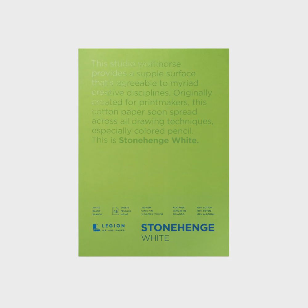 Stonehenge White Pad 5x7 15SH