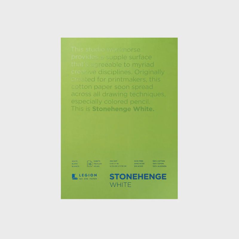 Stonehenge White Pad 5x7 15SH