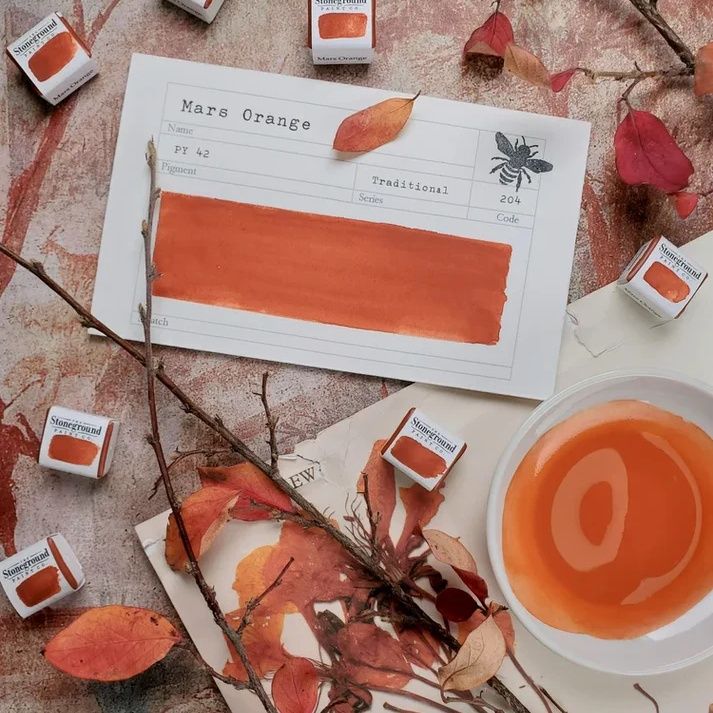 Stoneground Mars Orange Gouache S1