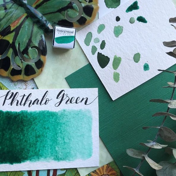 Stoneground Phthalo Green 1/2 pan