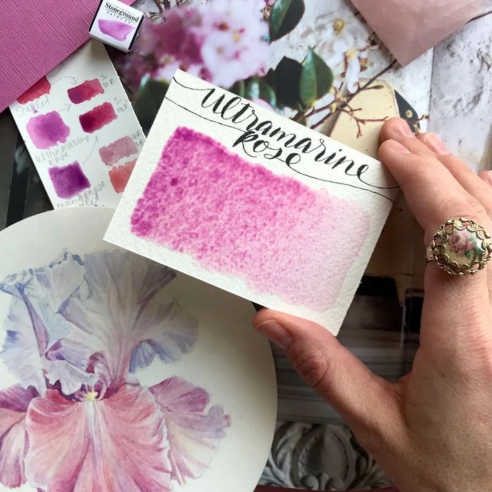 Stoneground Ultramarine Ros 1/2 pan