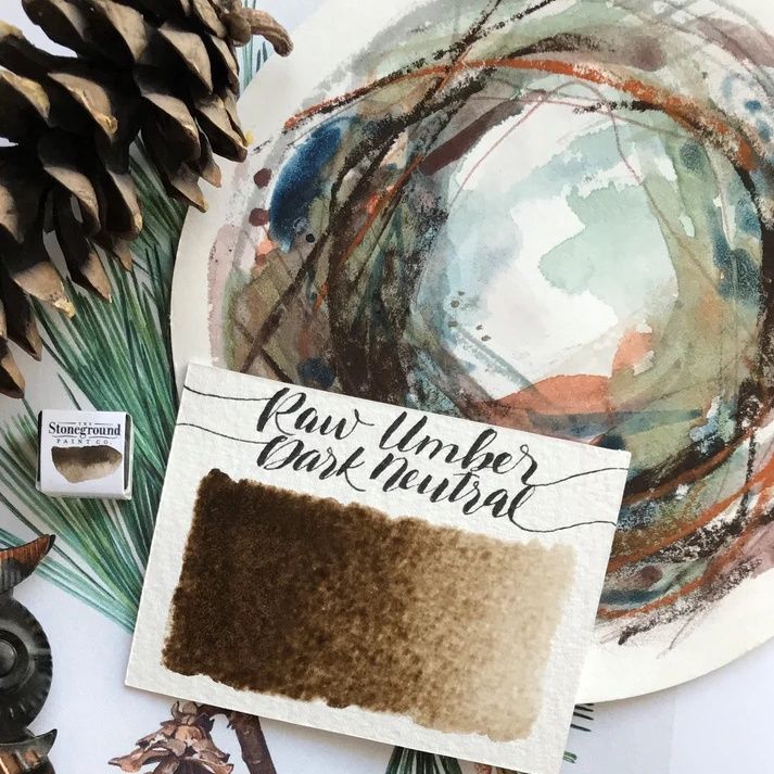 Stoneground Raw Umber Dark 1/2 pan