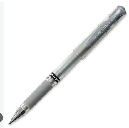 Uni-ball Signo Gel Impact Pen 1.0mm – Silver