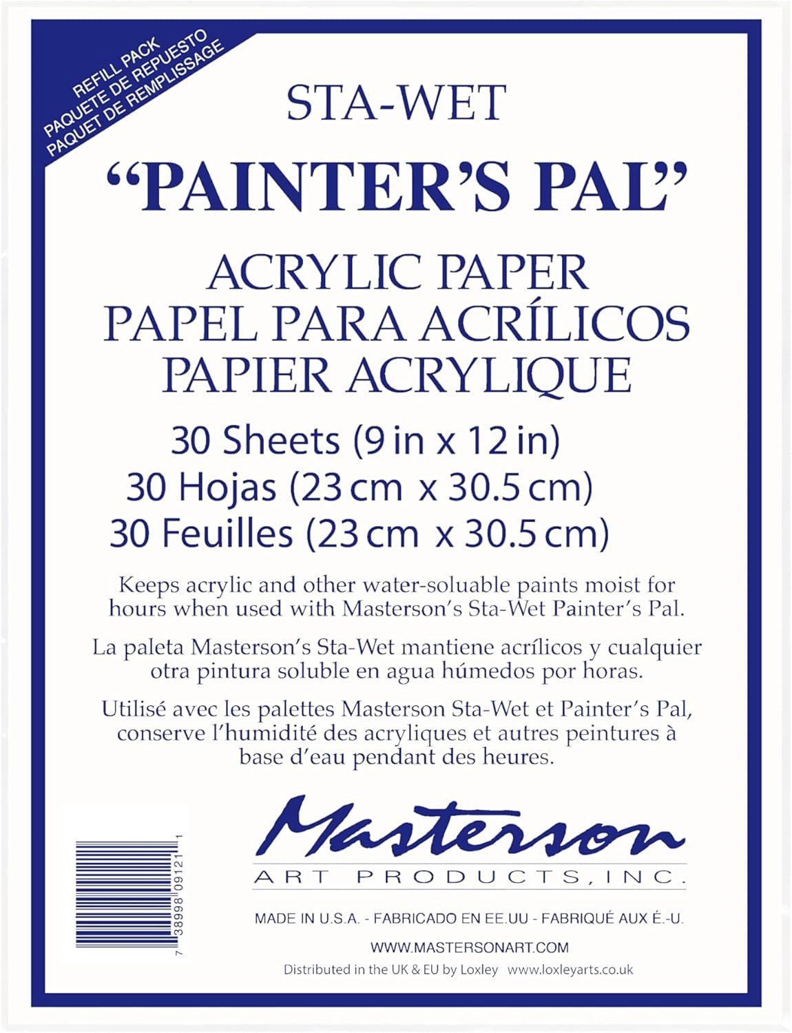 Sta Wet Painters Pal Paper 9x12