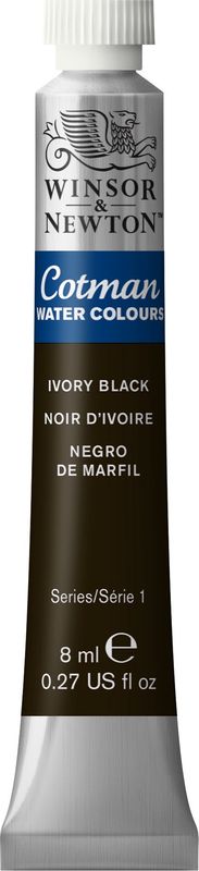 Cotman Watercolour Ivory Black 8ml
