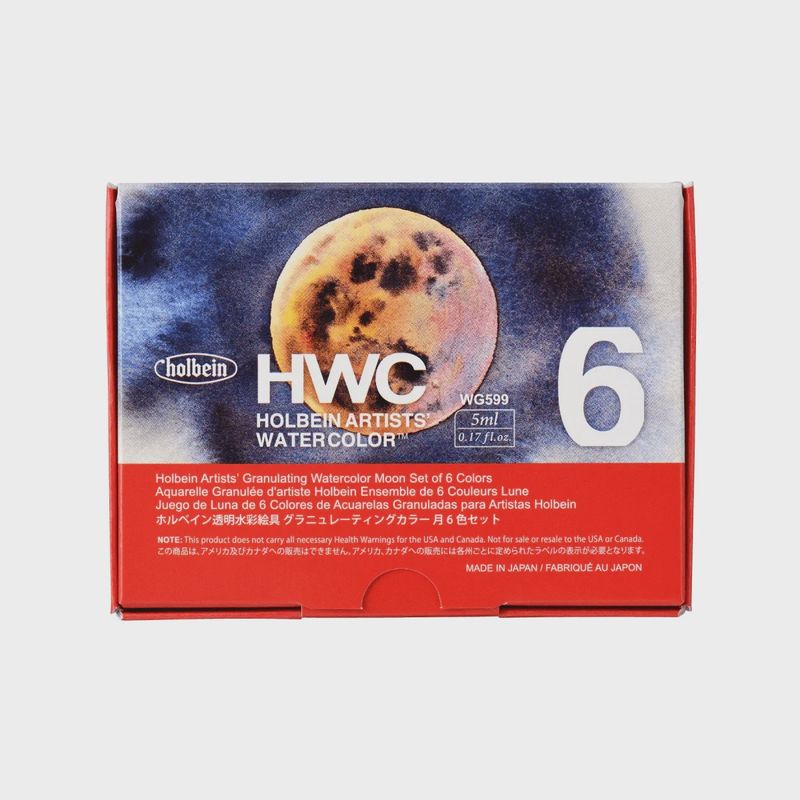 Holbein Artist Watercolour Granulating Moon Set 6 5ml