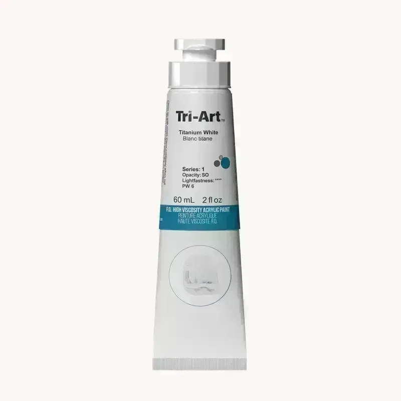 Tri-Art High Viscosity Acrylic Titanium White 120ml