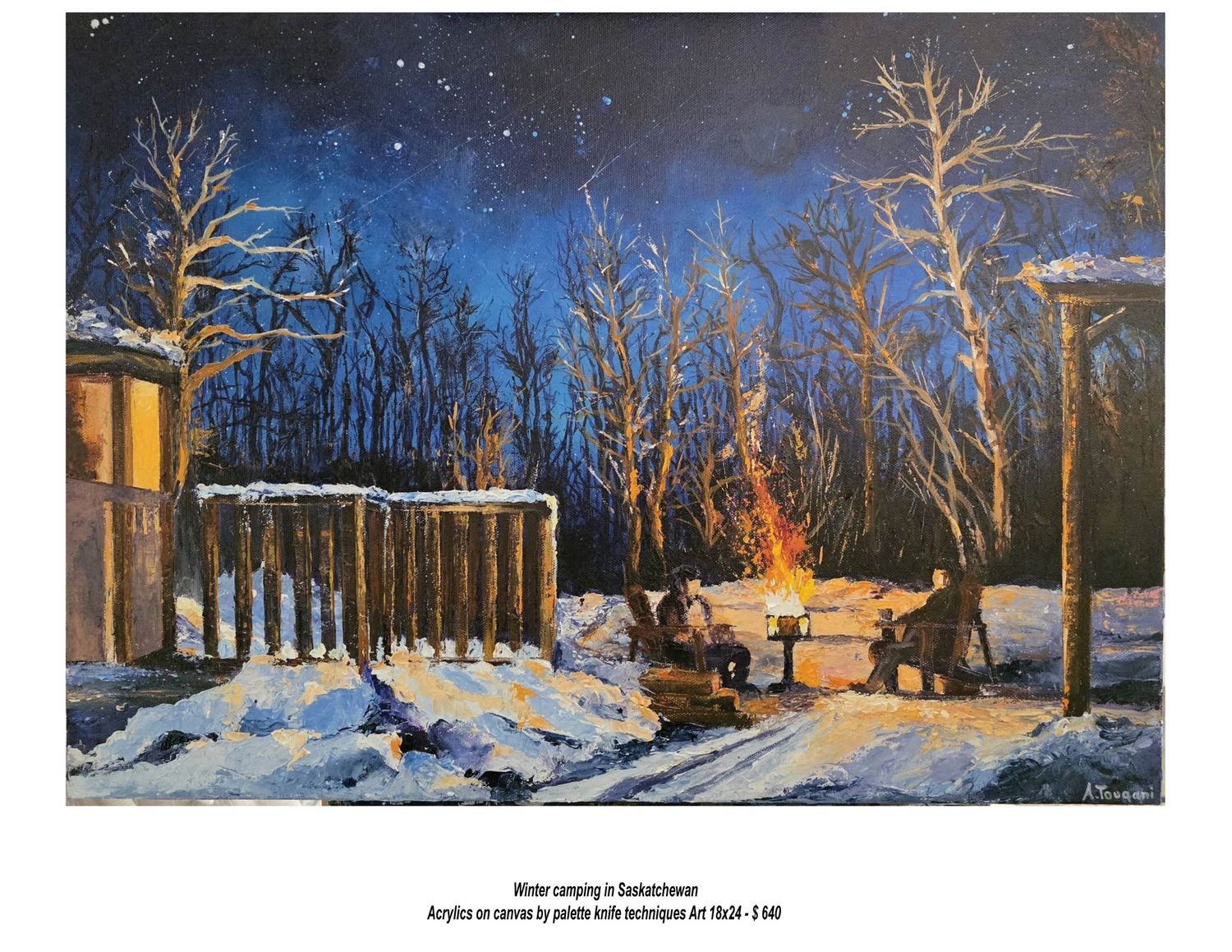 Winter Camping in Saskatchewan by Ahmad Touqani