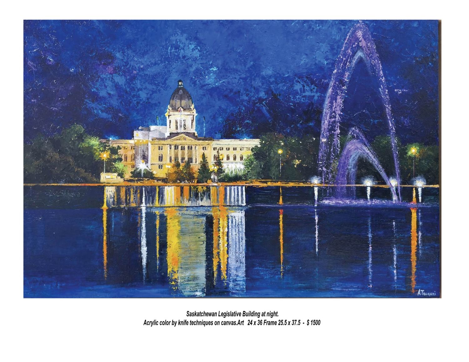 Saskatchewan Legislative Building at Night by Ahmad Touqani