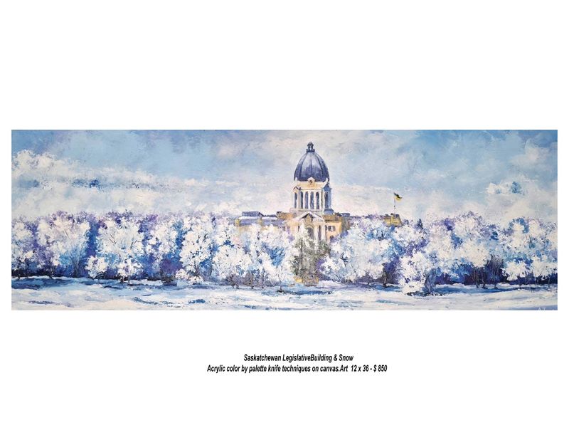 Saskatchewan Legislative Building and Snow by Ahmad Touqani